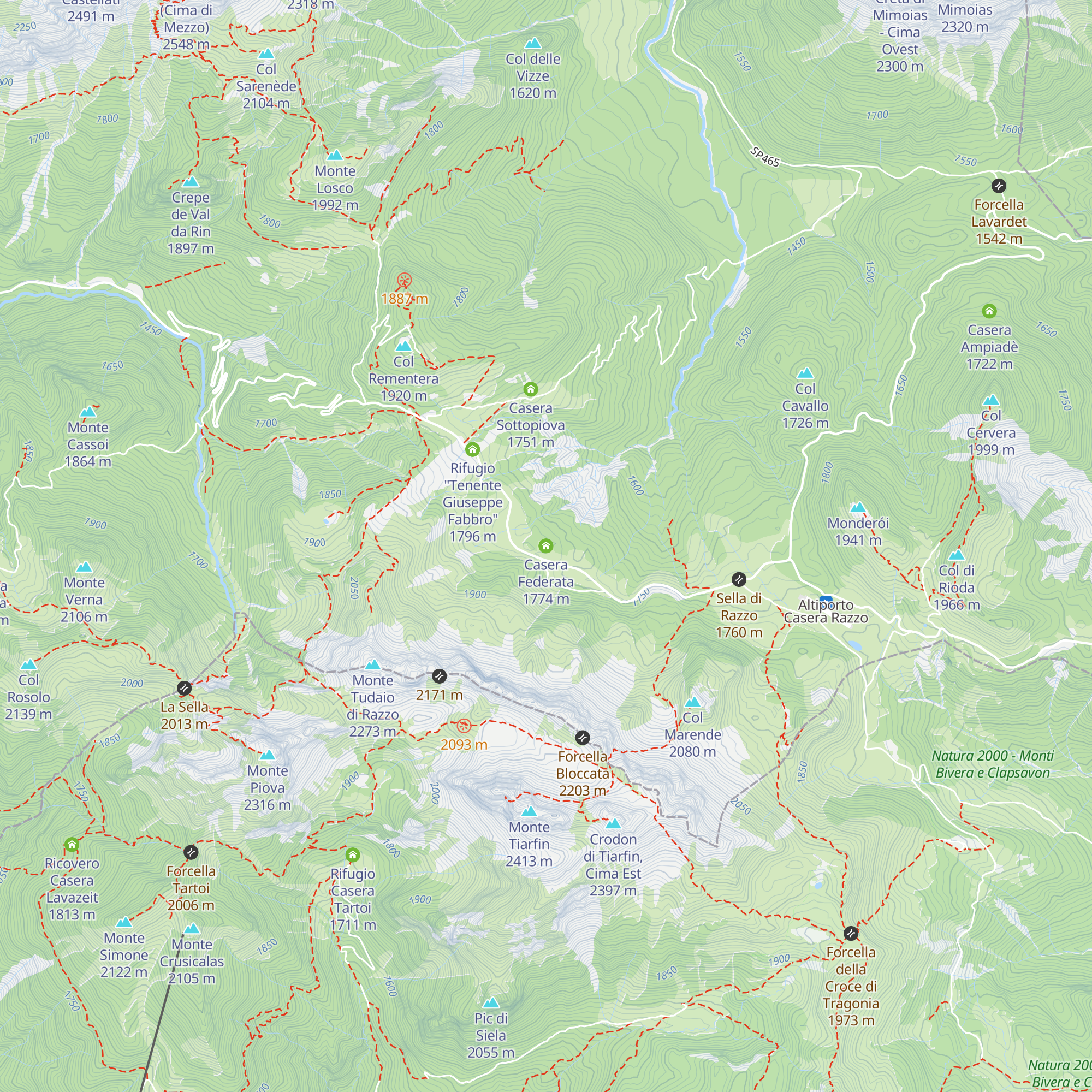 Casera Federata map