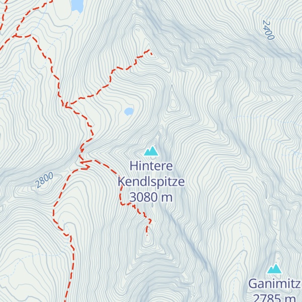 Map of Hintere Kendlspitze