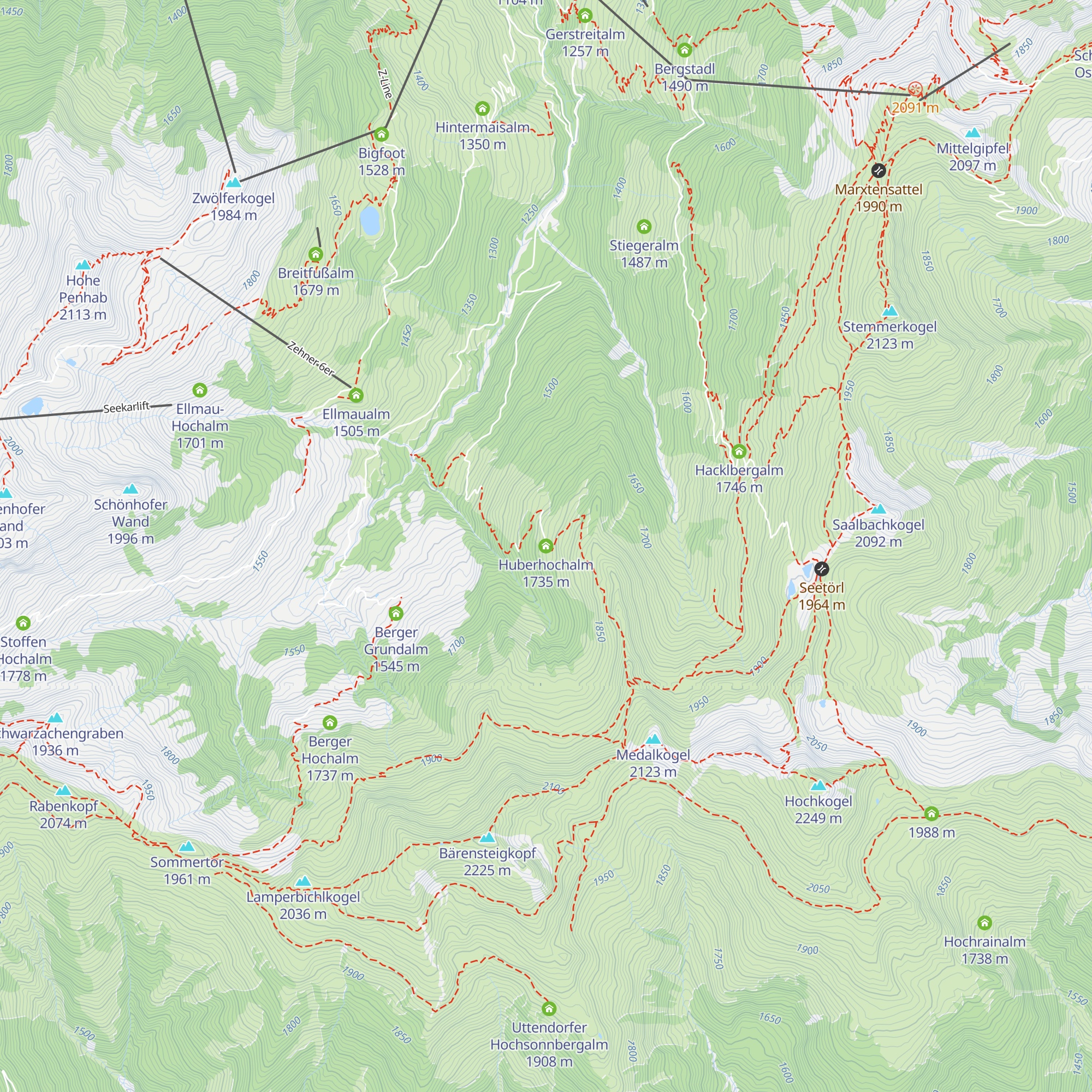 Huberhochalm map