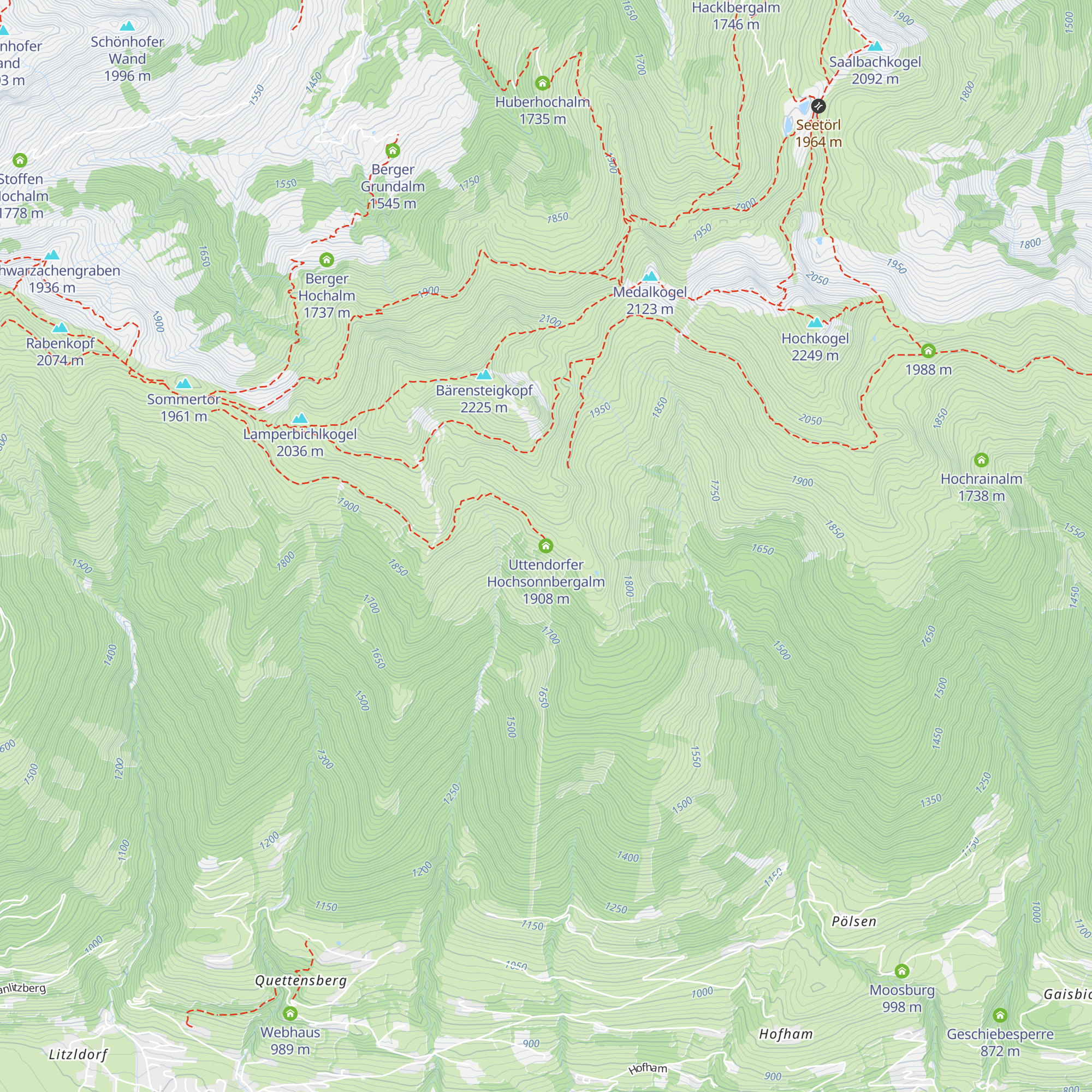 Uttendorfer Hochsonnbergalm map
