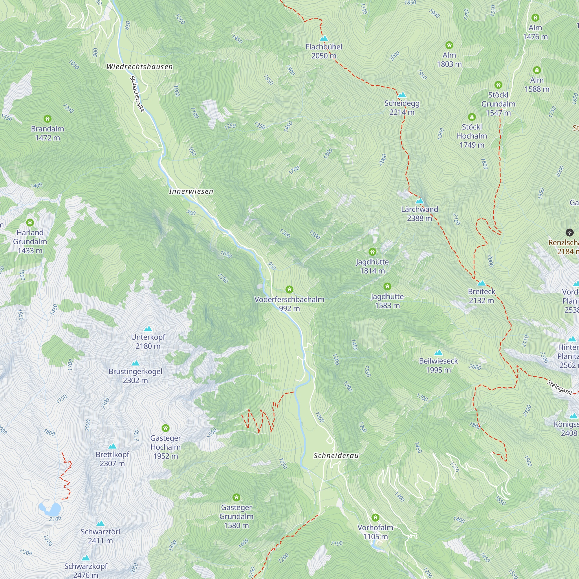 Voderferschbachalm map