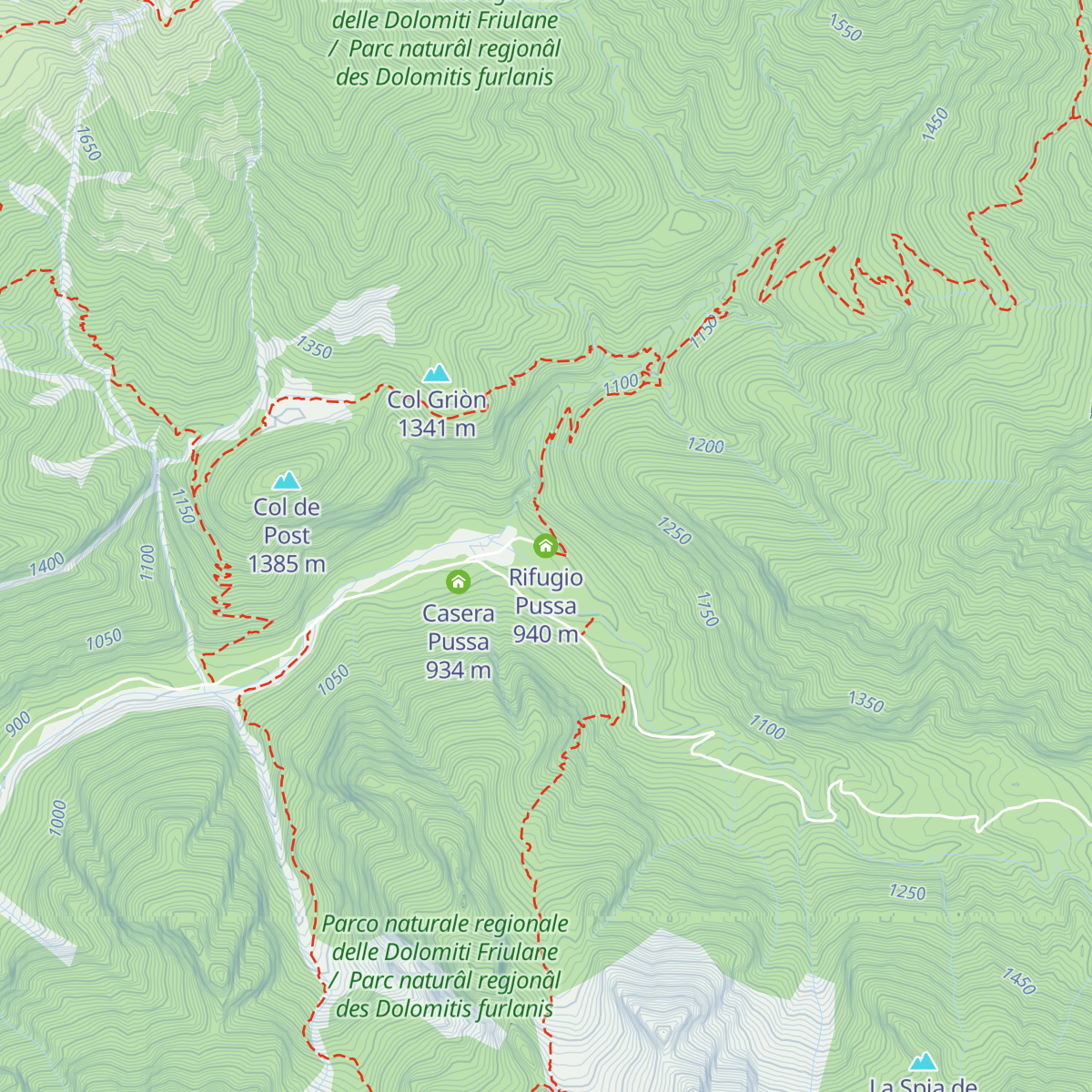Rifugio Pussa map