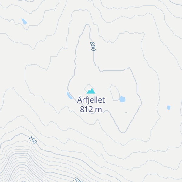 Map of Årfjellet