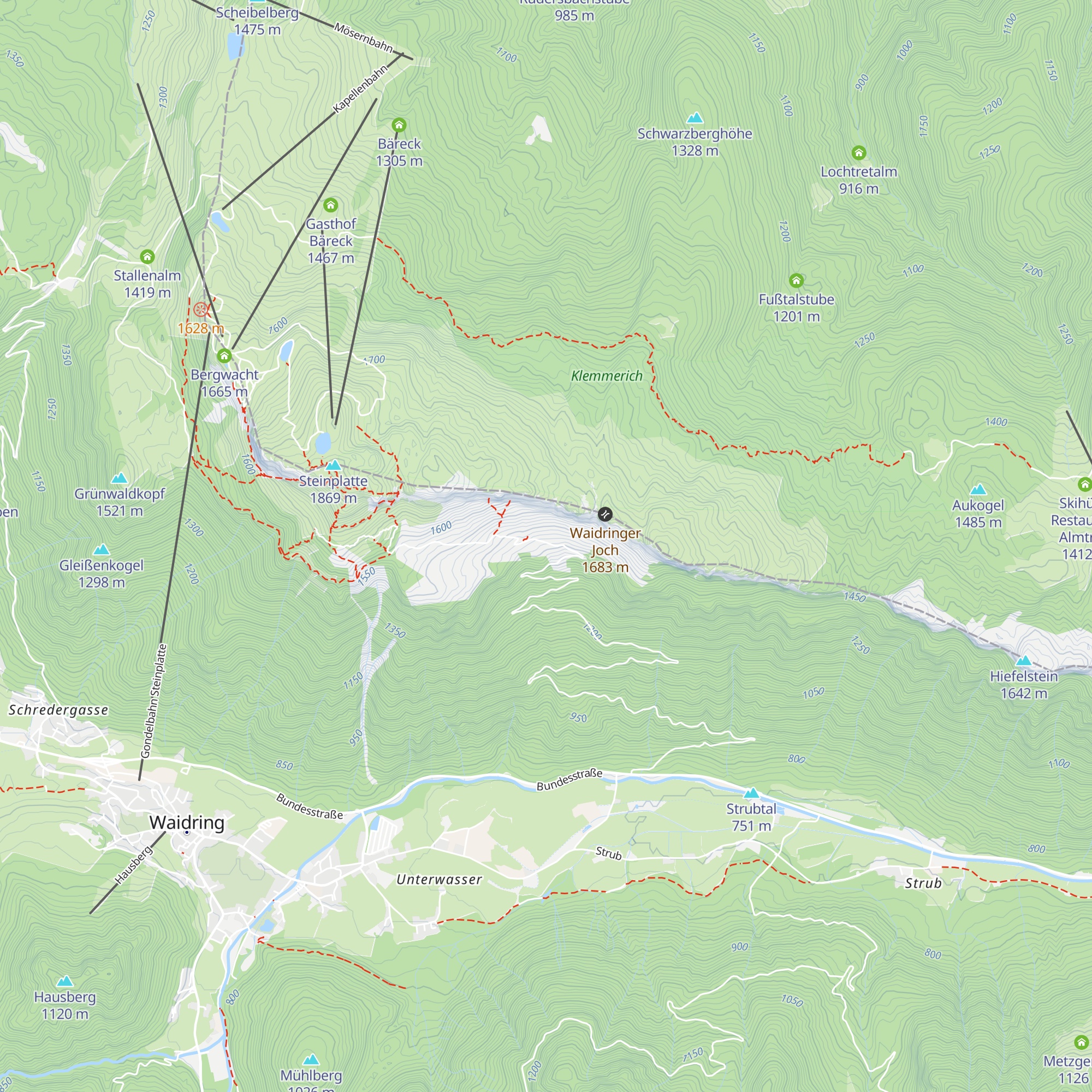 Wemeteigenalm map