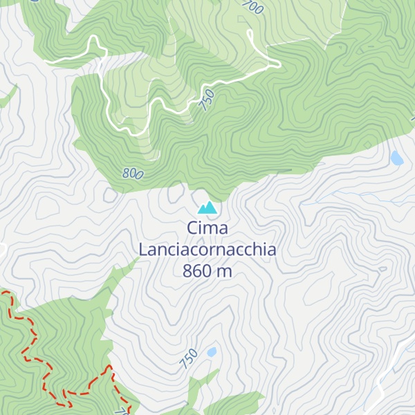 Map of Cima Lanciacornacchia