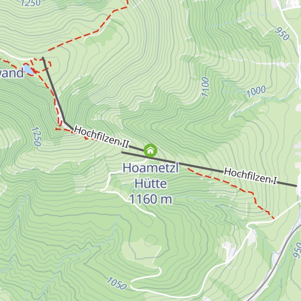 Map of Hoametzl Hütte