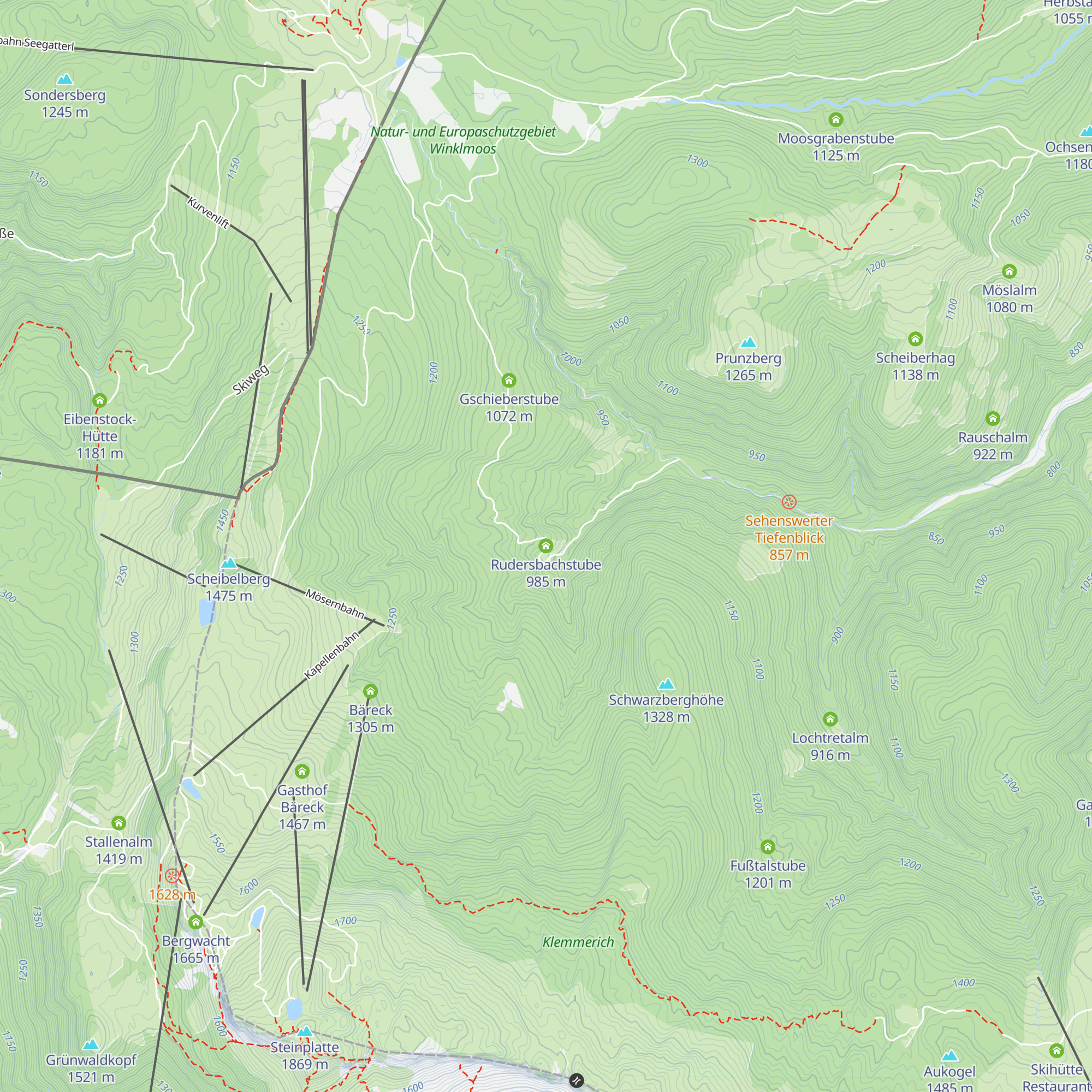 Rudersbachstube map