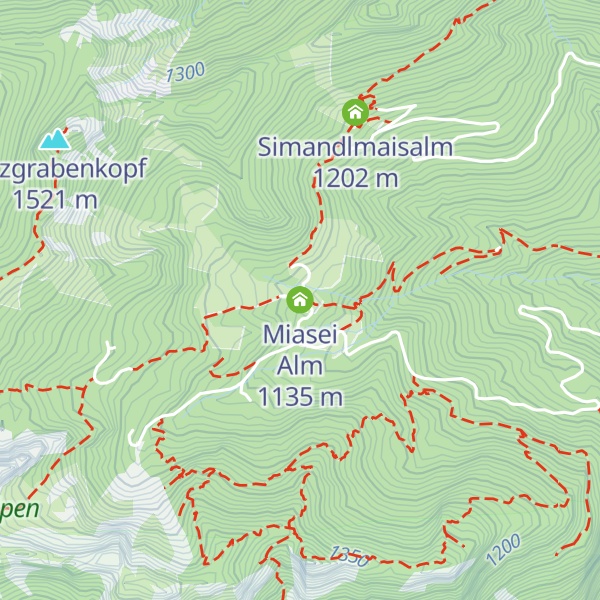 Map of Miasei Alm