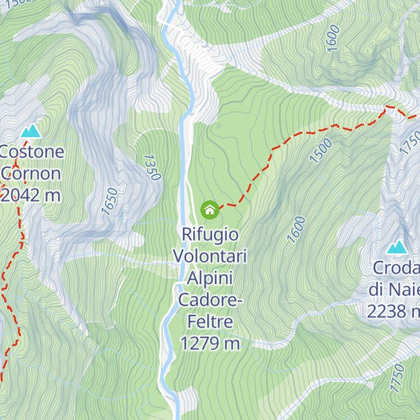 Map of Rifugio Volontari Alpini Cadore-Feltre
