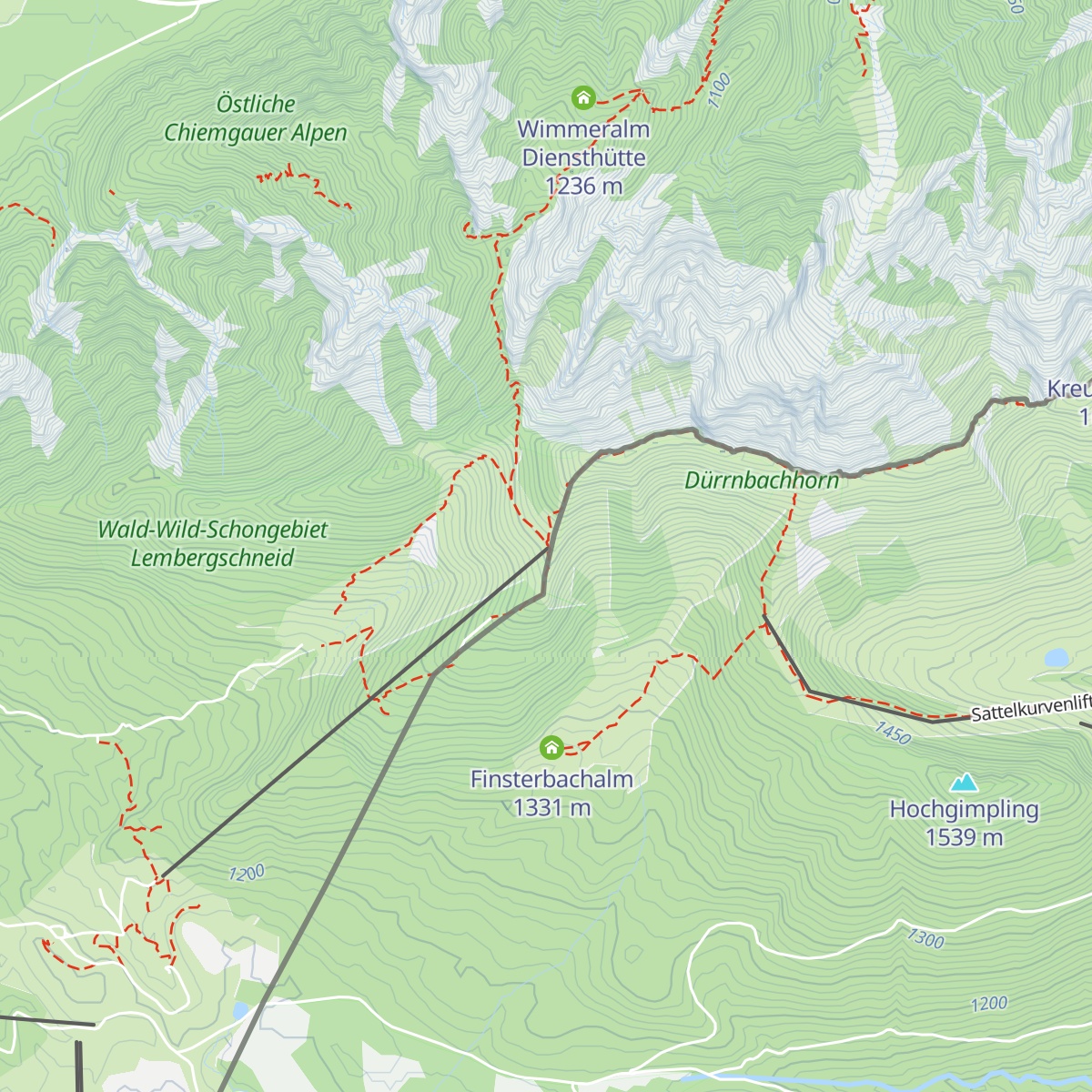 Panorama Wirtshaus Dürrnbachhorn map
