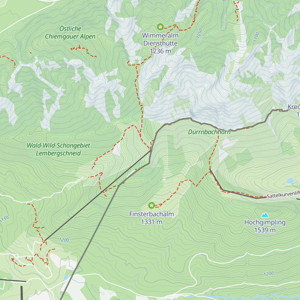 Panorama Wirtshaus Dürrnbachhorn map