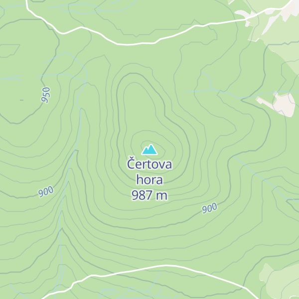 Map of Čertova hora