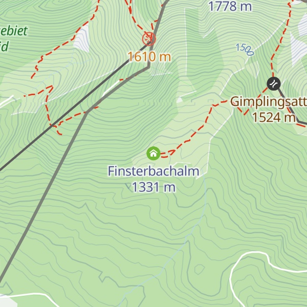 Map of Finsterbachalm
