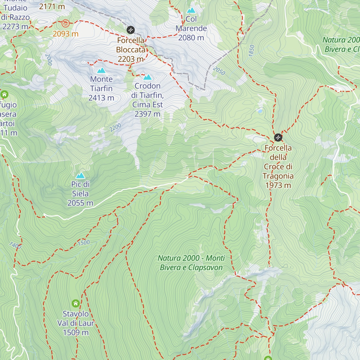 Casera Tragonia map