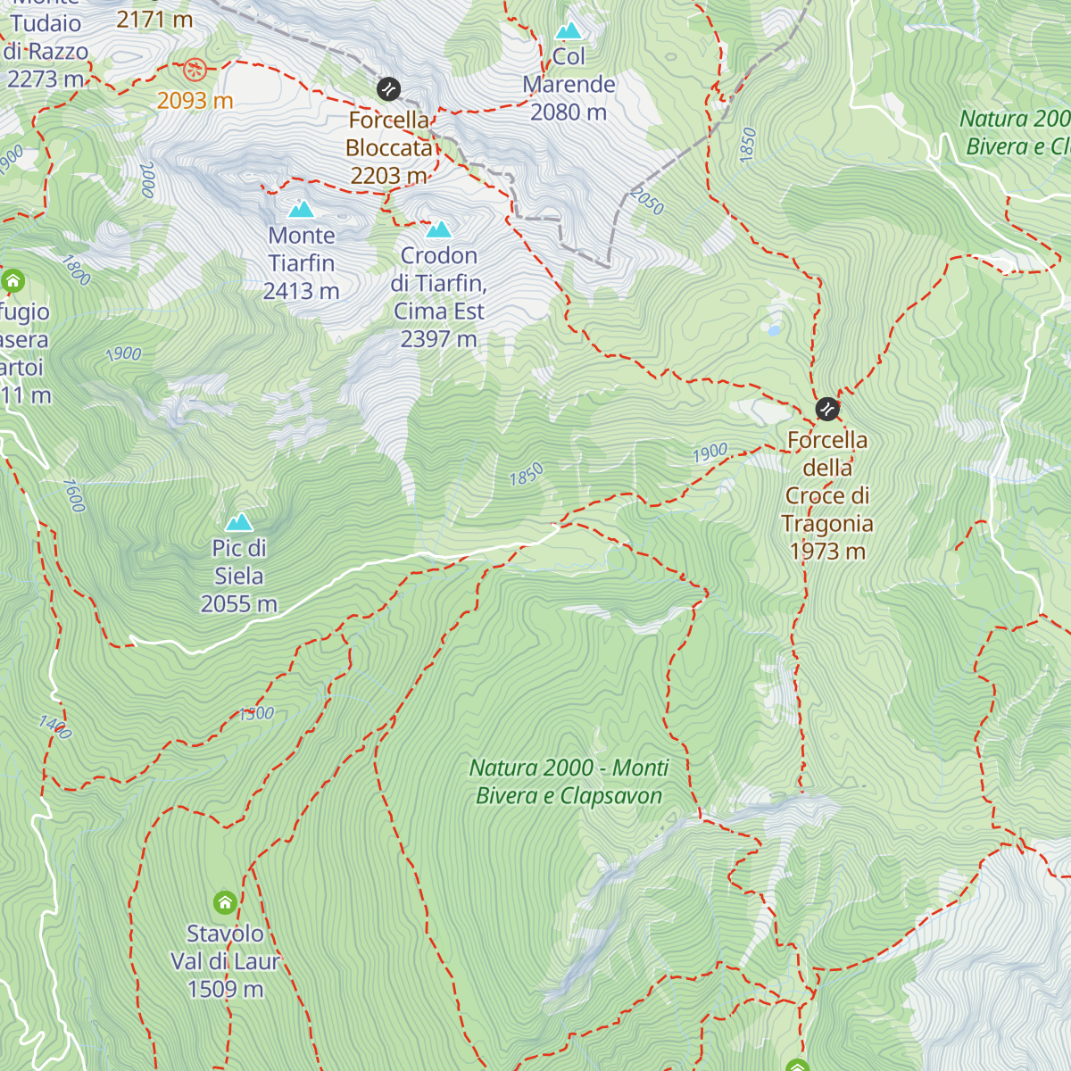 Casera Tragonia map