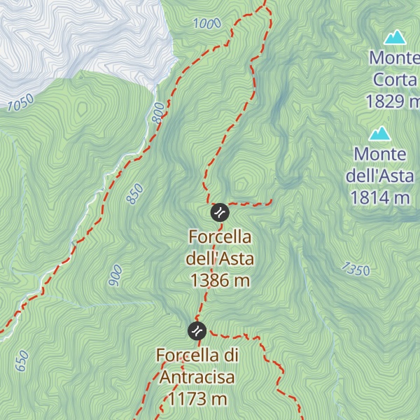 Map of Bivacco dell'Asta