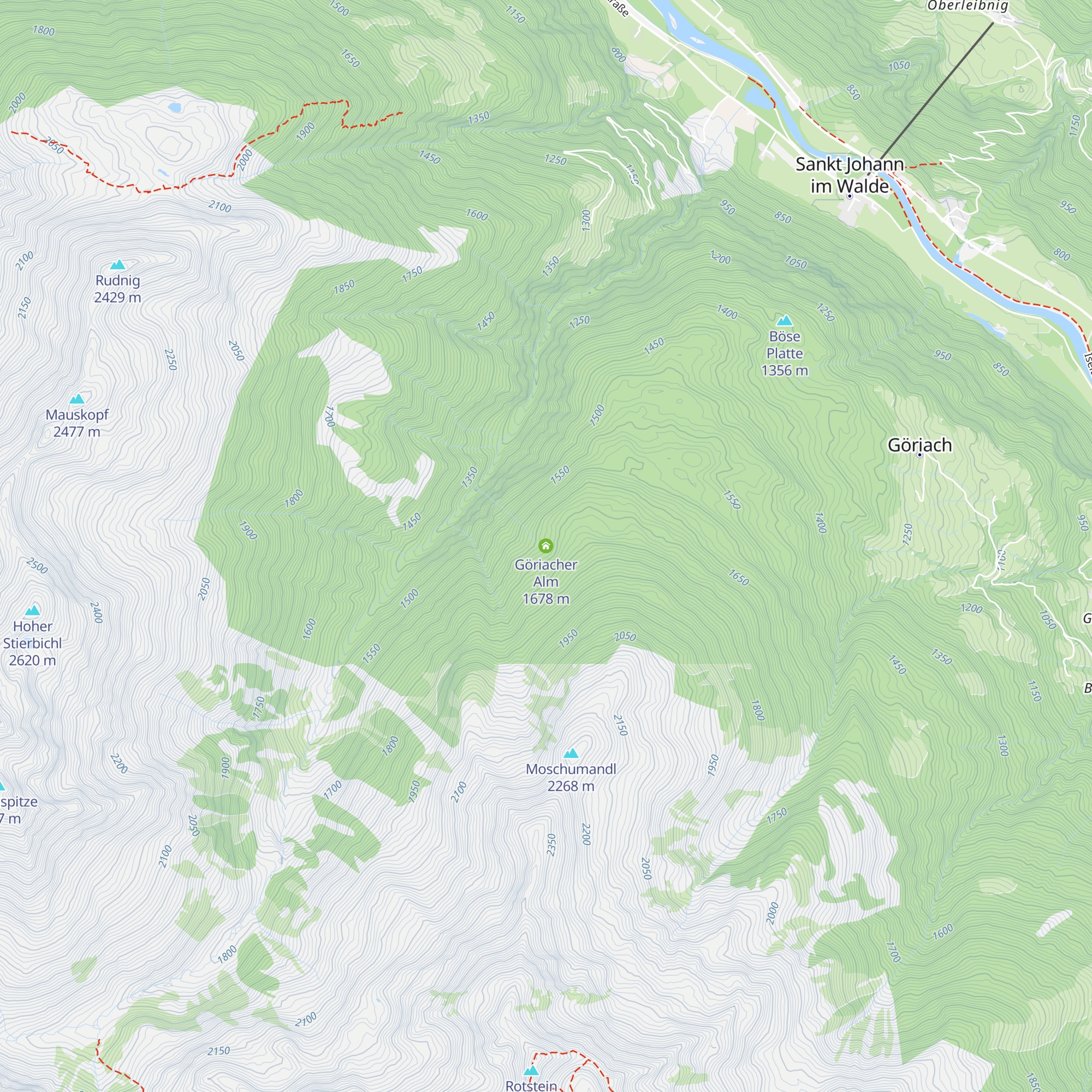 Göriacher Alm map