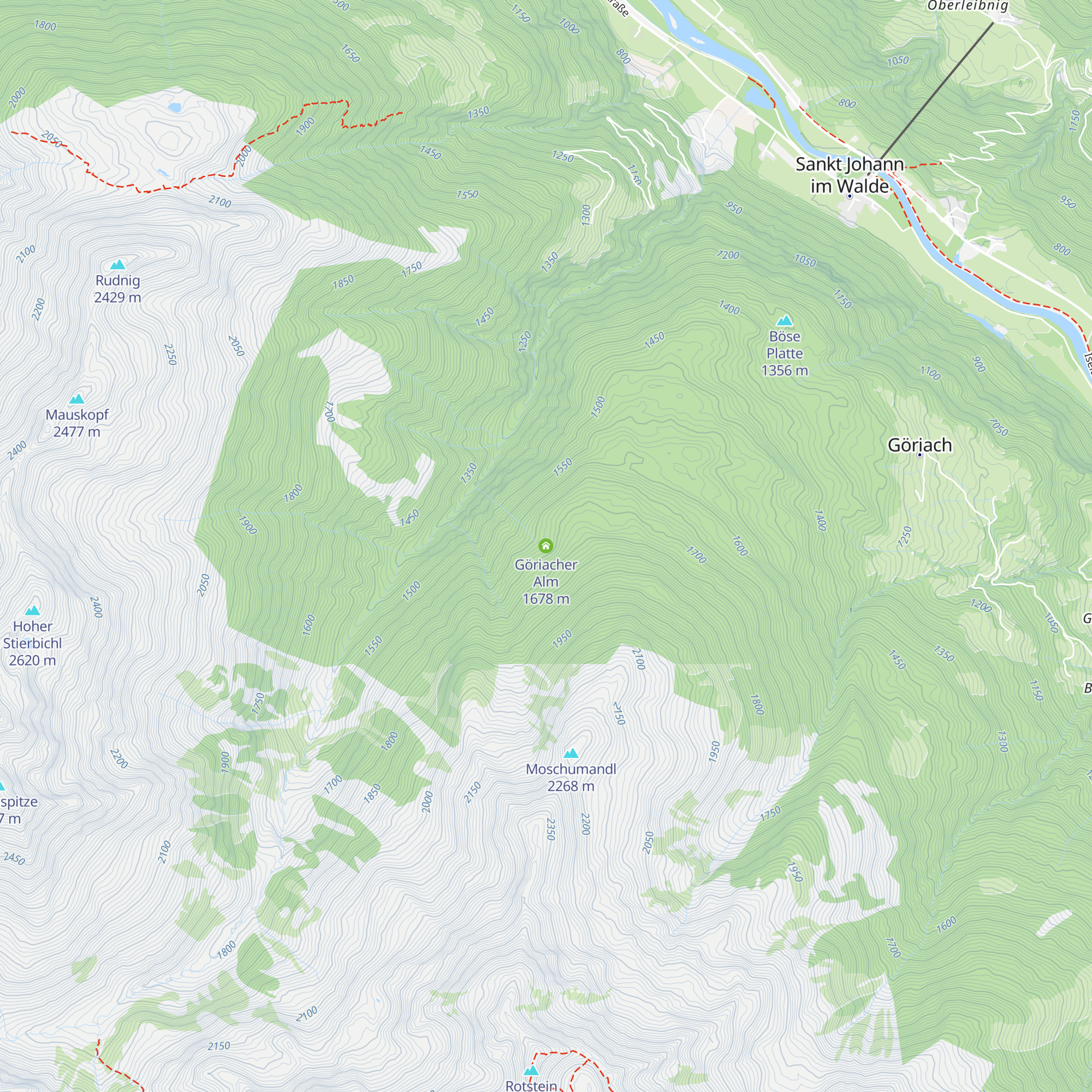 Göriacher Alm map