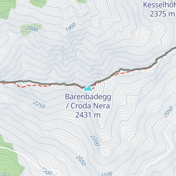 Map of Bärenbadegg / Croda Nera