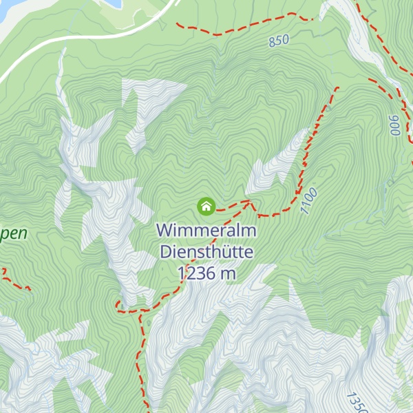 Map of Wimmeralm Diensthütte