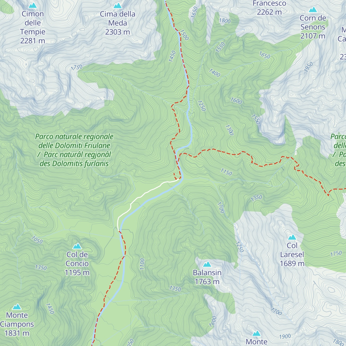 Ricovero Casera Podestine map