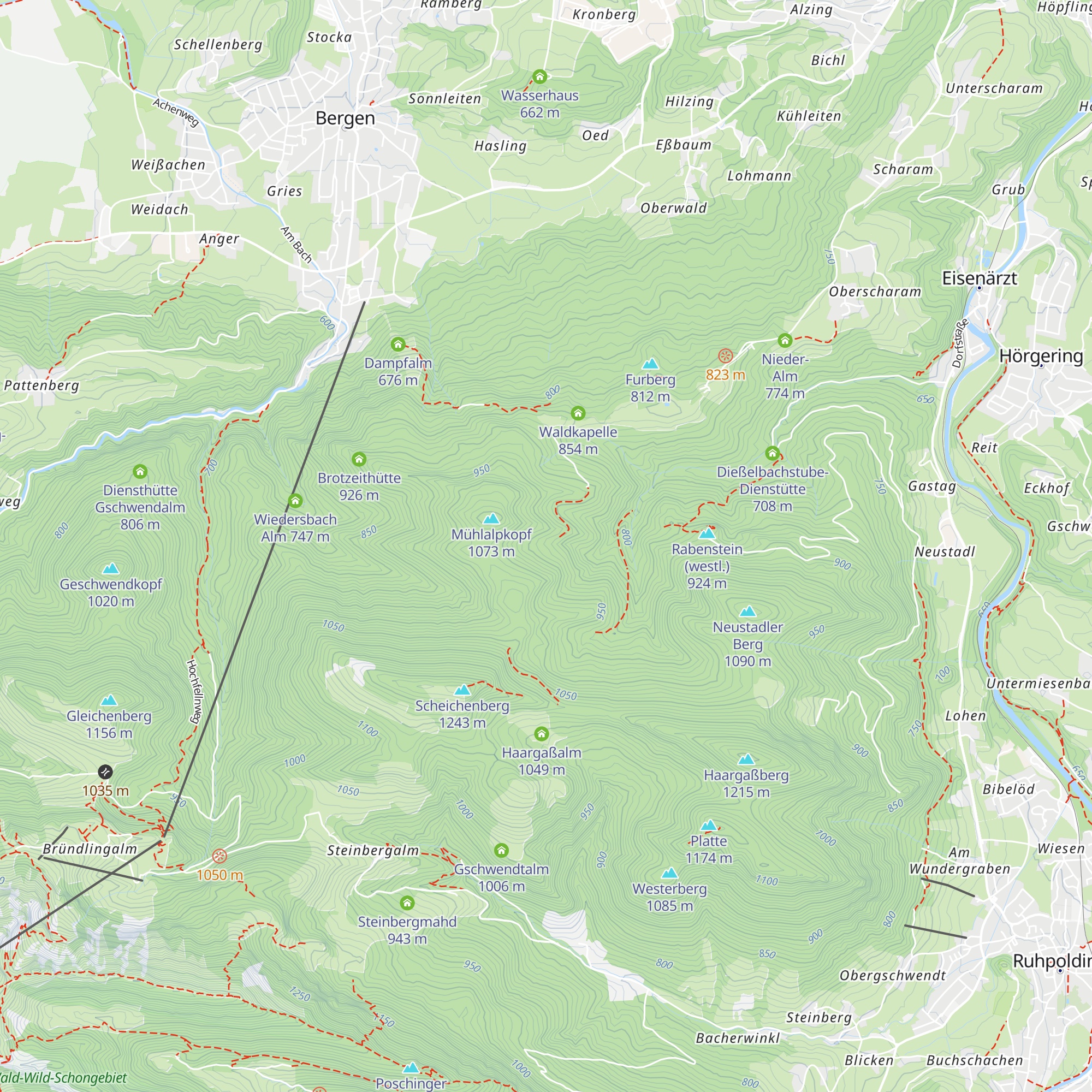 Grabenhäusl-Diensthütte map