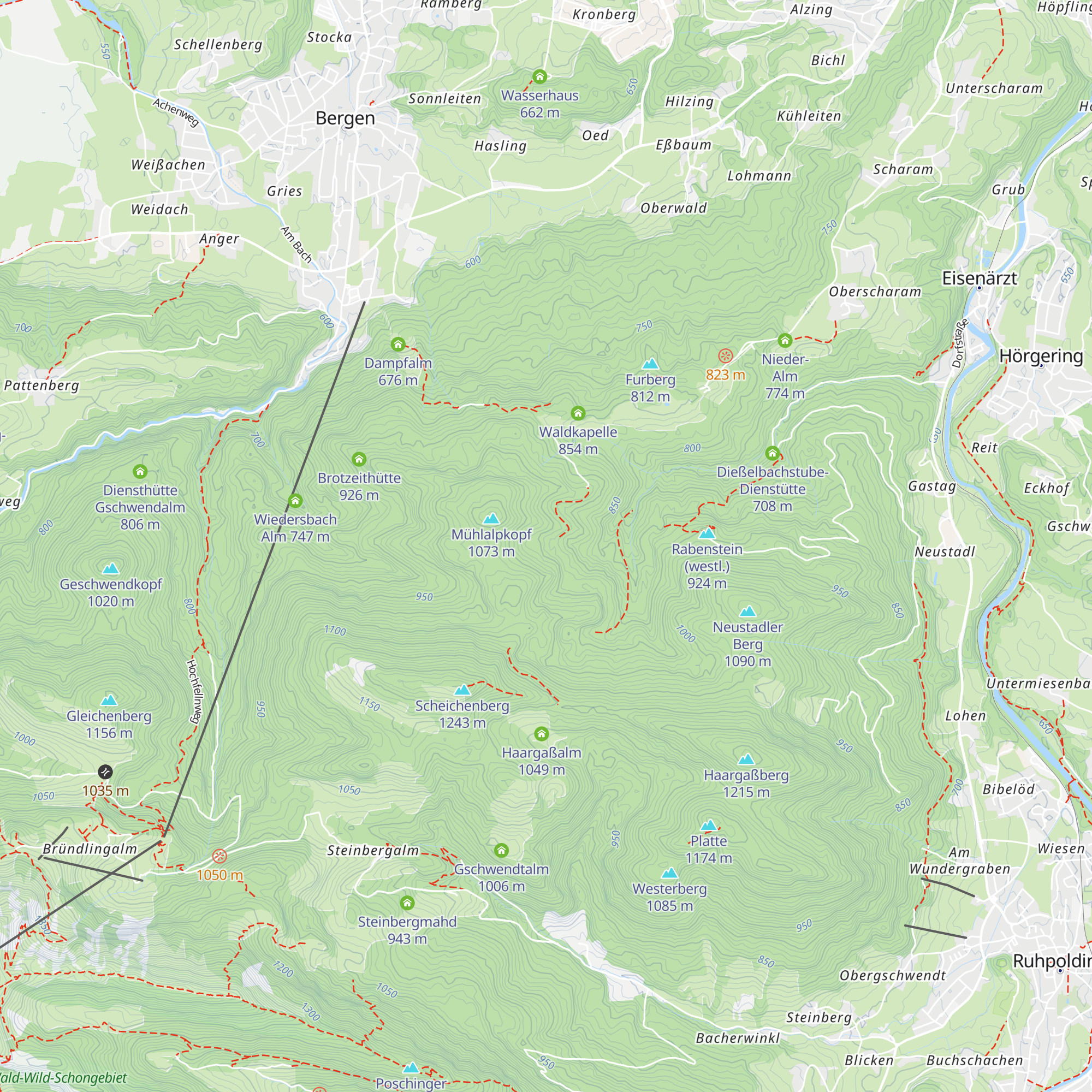 Grabenhäusl-Diensthütte map