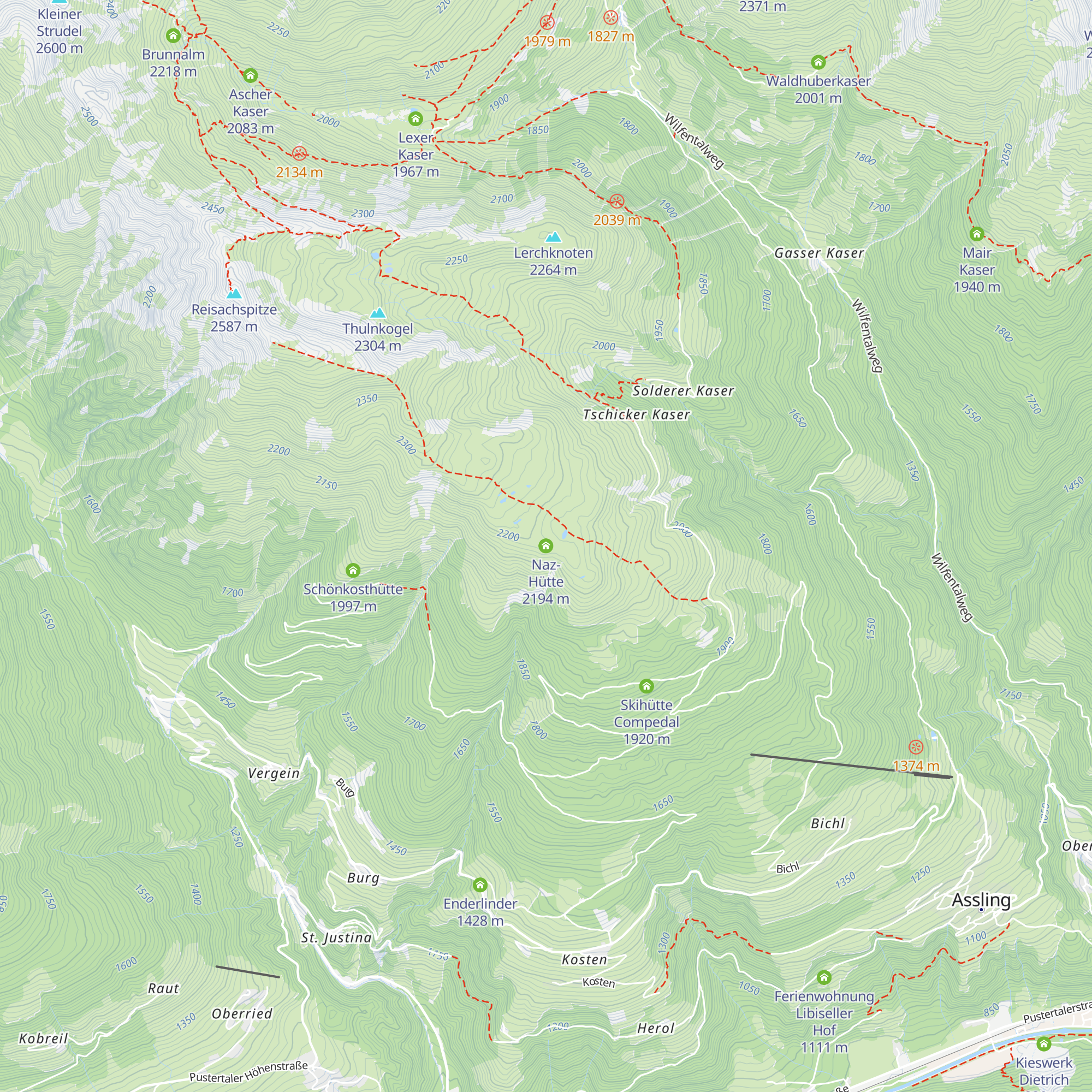 Naz-Hütte map