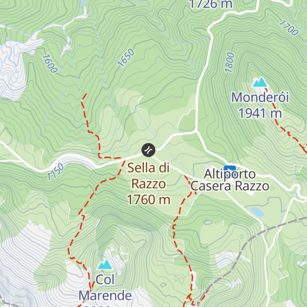 Map of Malga Casera Razzo