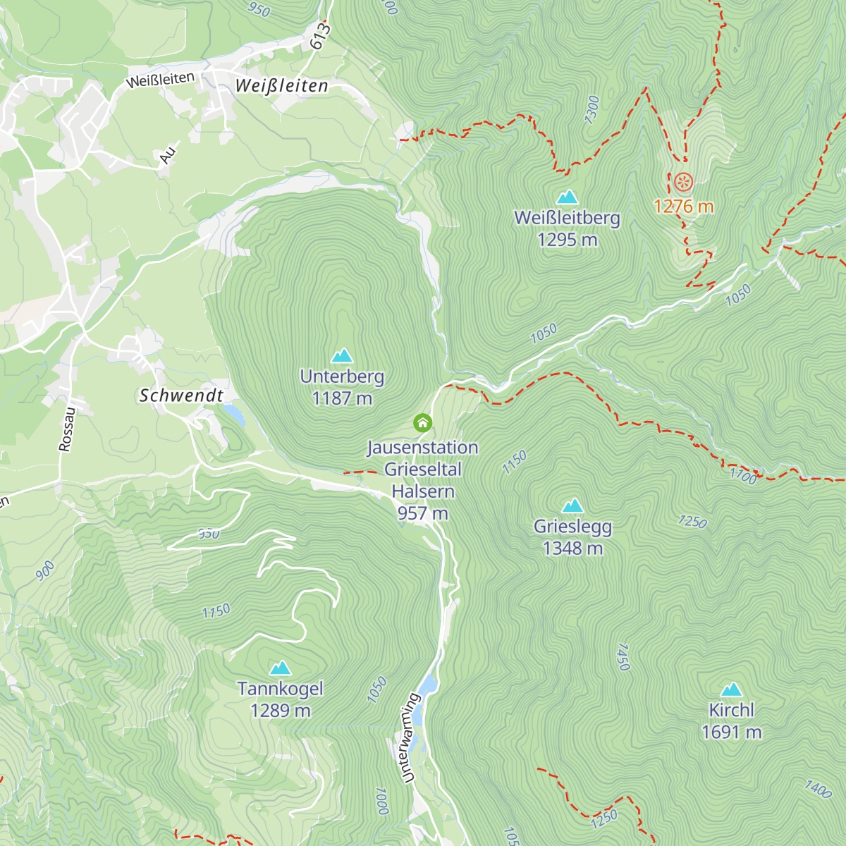Jausenstation Grieseltal Halsern map