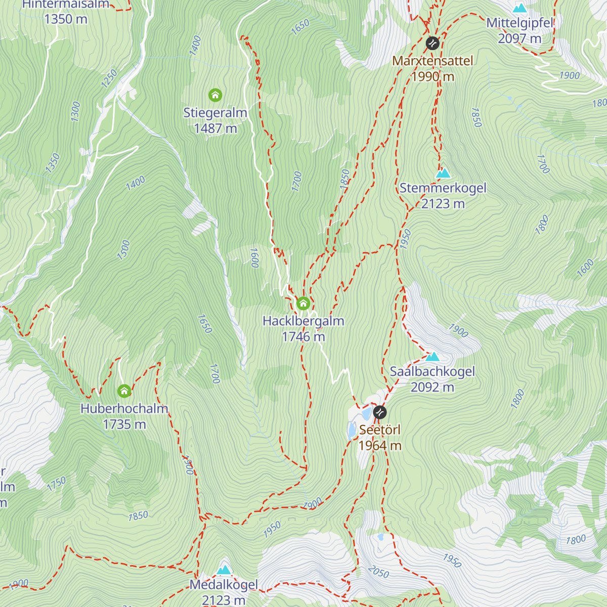Hacklbergalm map