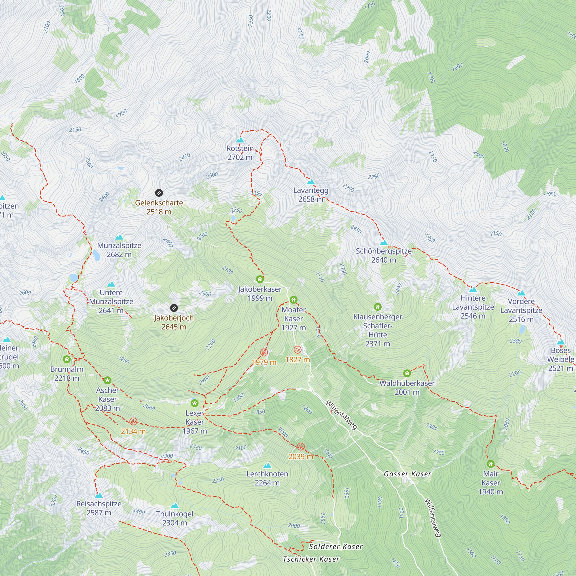 Huber Kaser map
