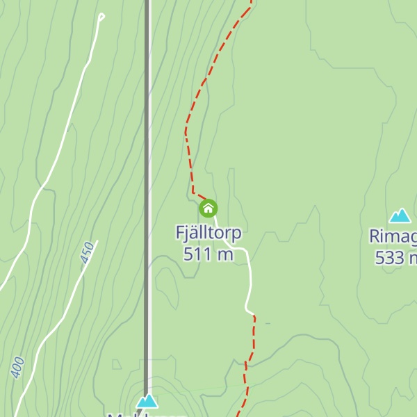 Map of Fjälltorp