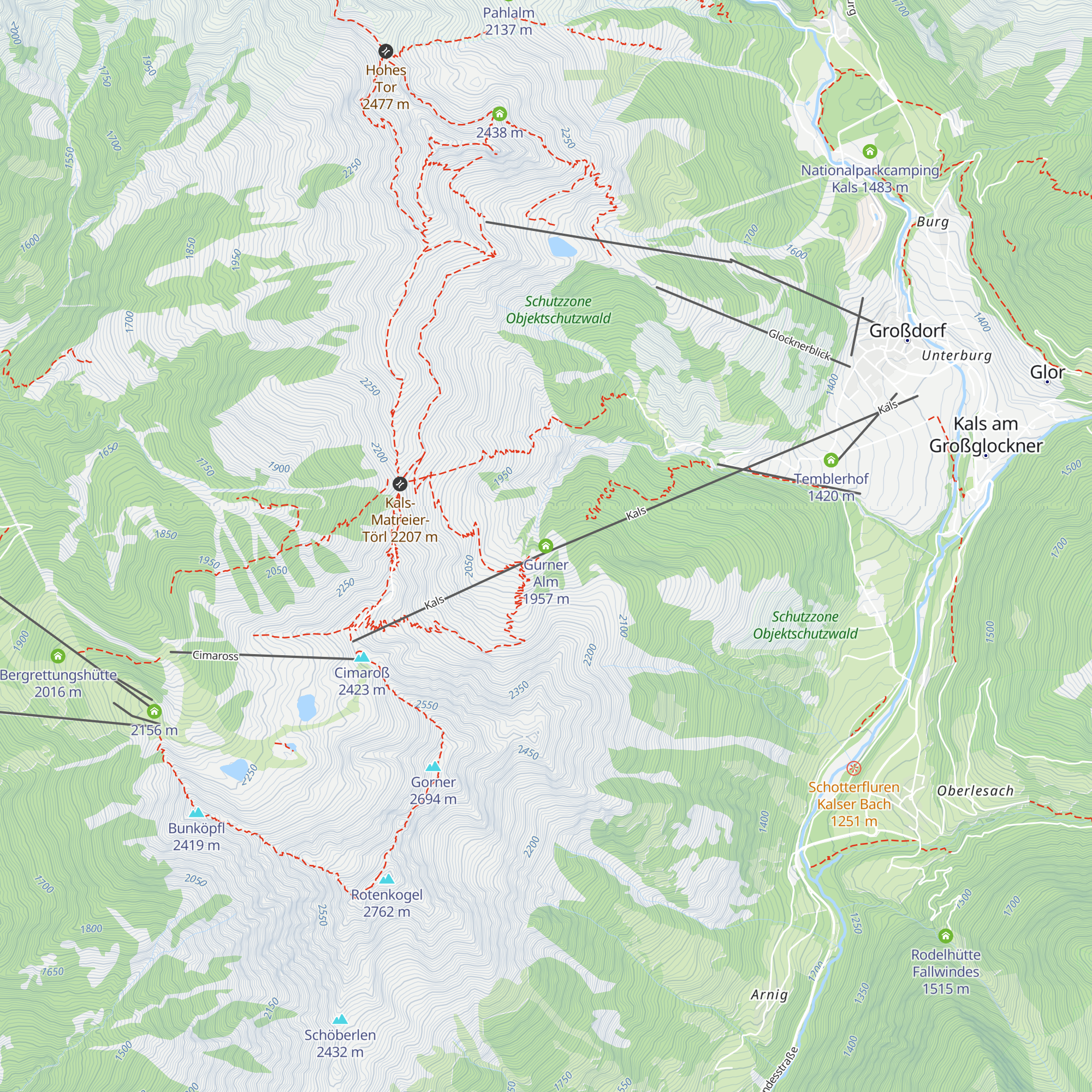 Gurner Alm map