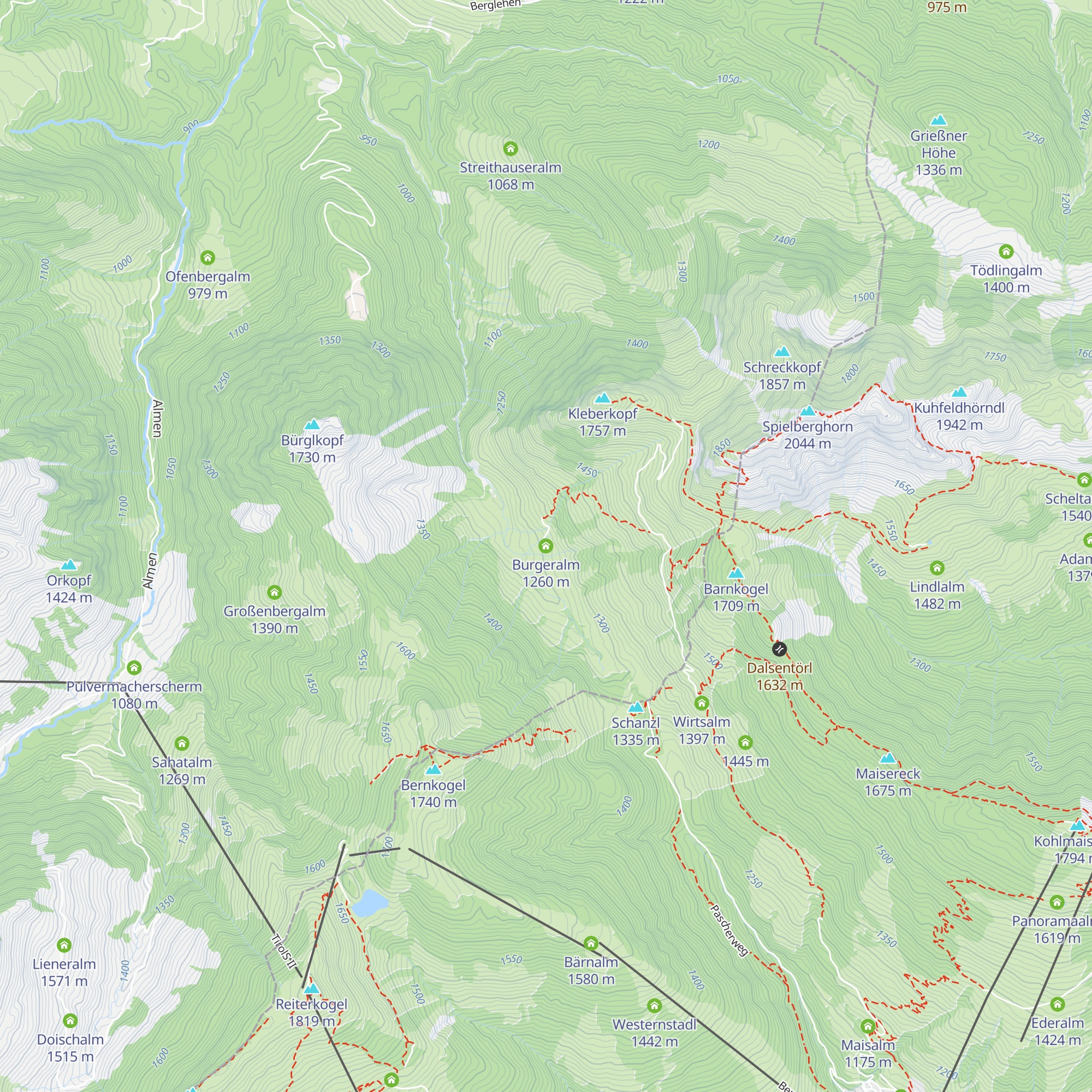 Burgeralm map