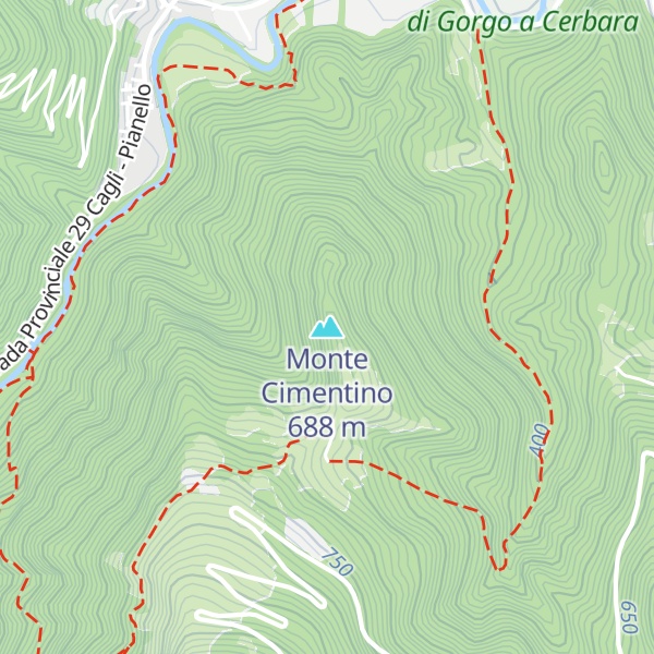 Map of Monte Cimentino
