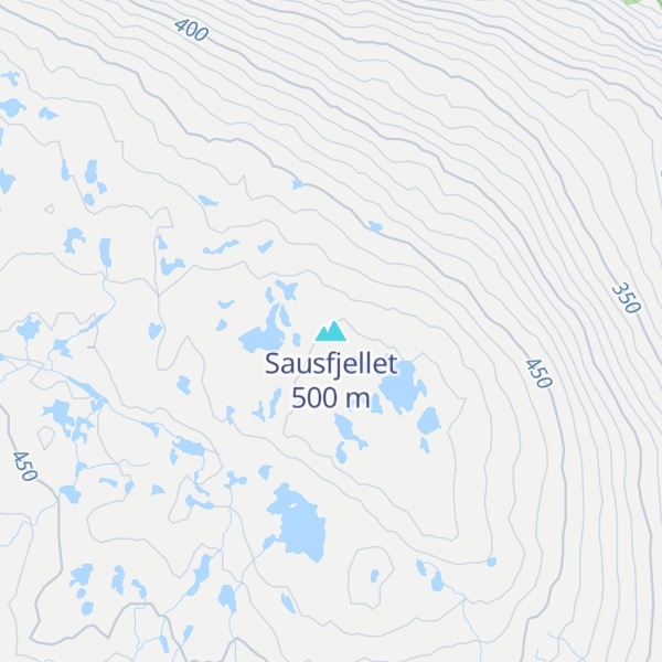 Map of Sausfjellet
