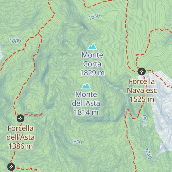Map of Monte dell'Asta