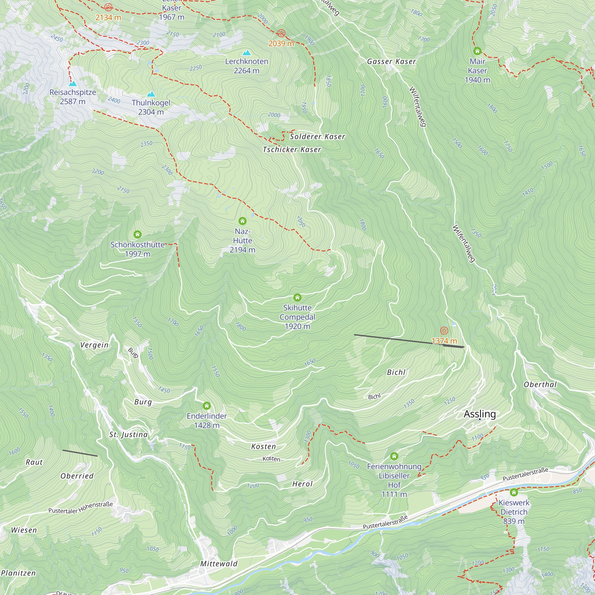 Skihütte Compedal map