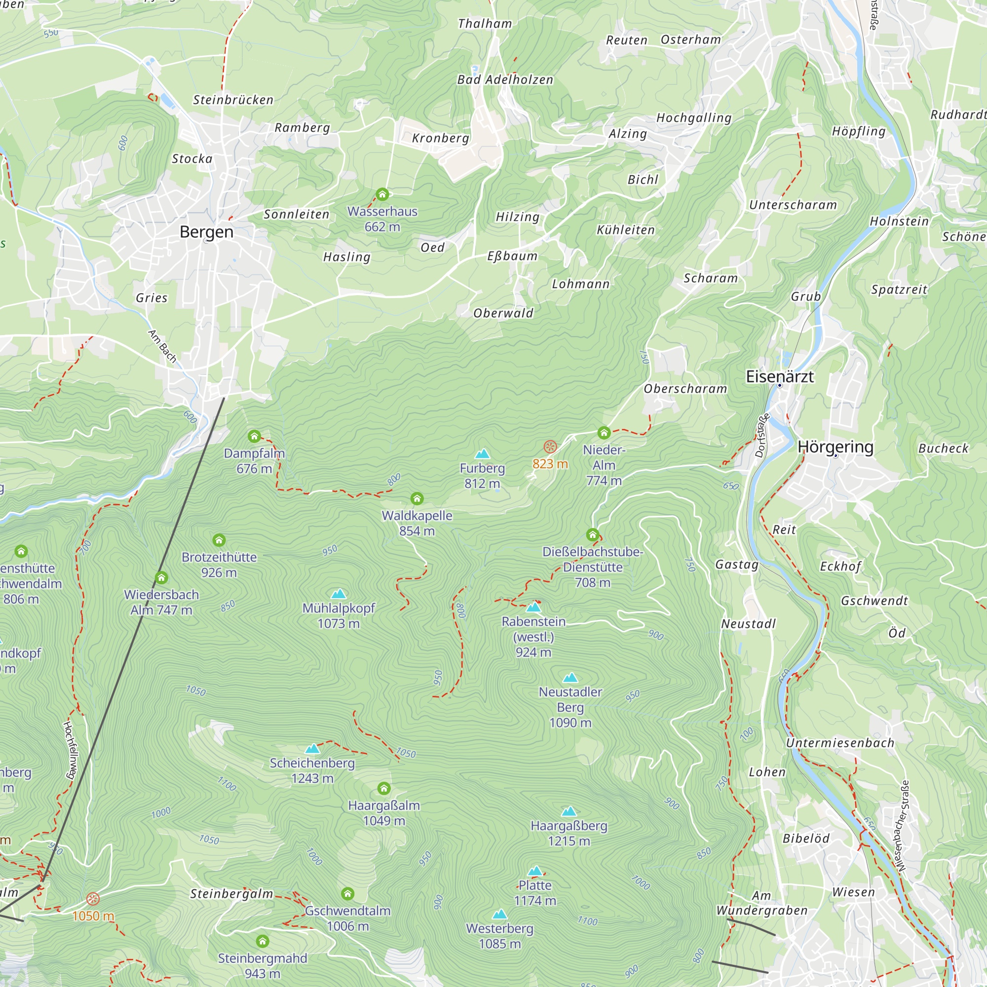 Mitteregg Stadl map