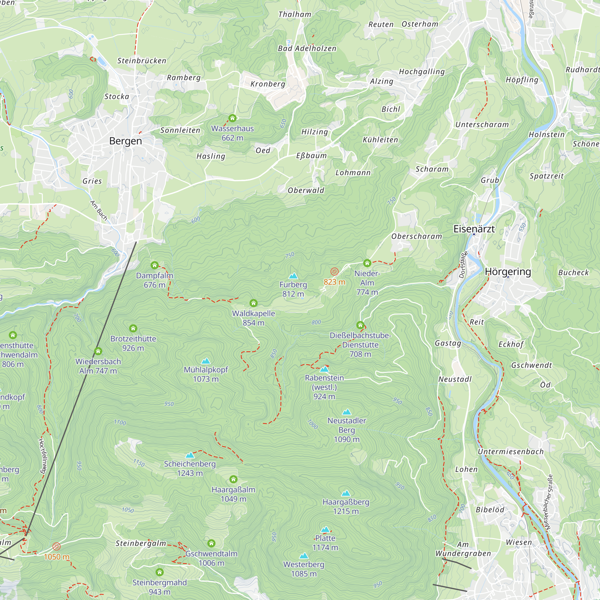 Mitteregg Stadl map
