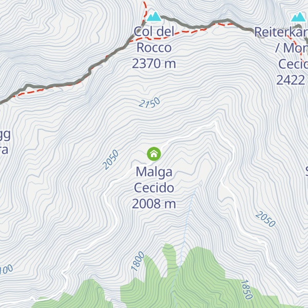 Map of Malga Cecido