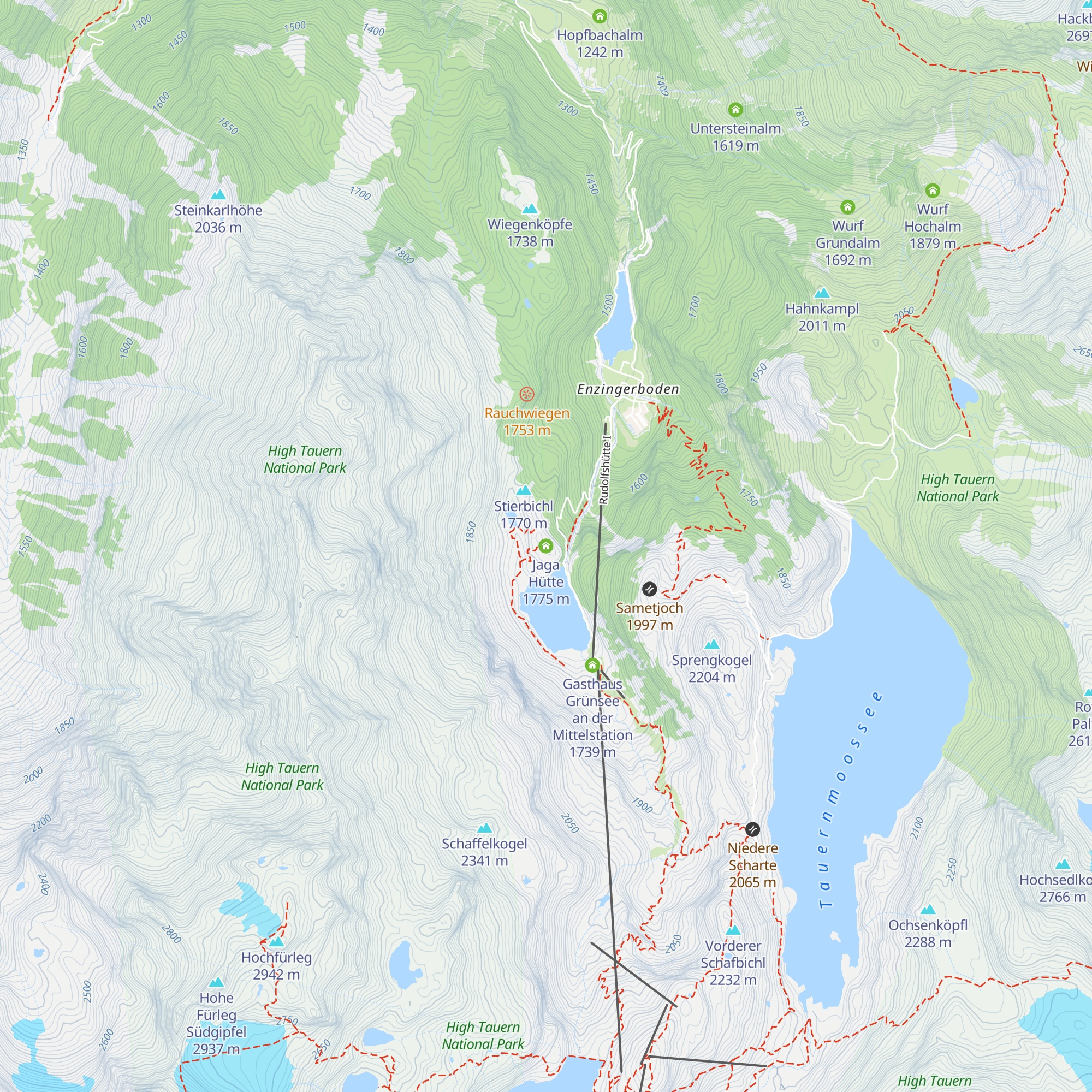 Jaga Hütte map
