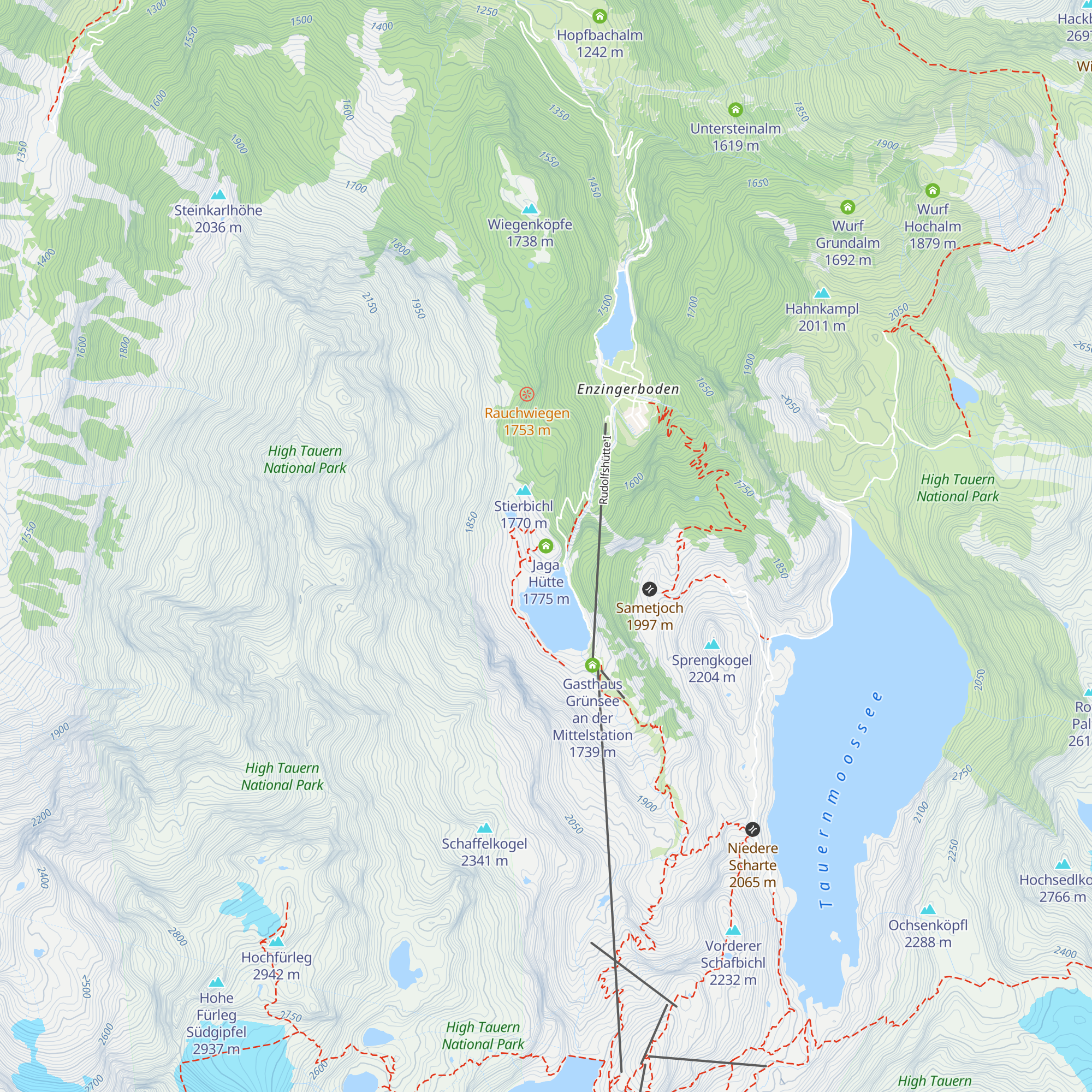 Jaga Hütte map