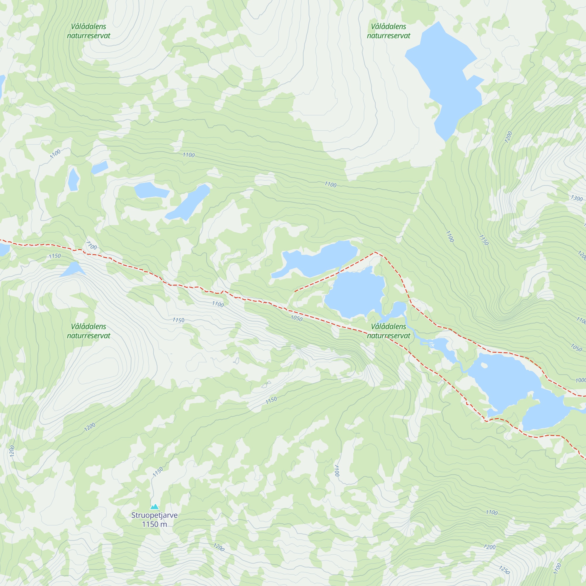 Härjångdalen map