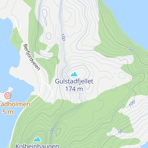 Map of Gulstadfjellet