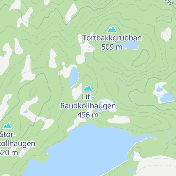 Map of Litl-Raudkollhaugen