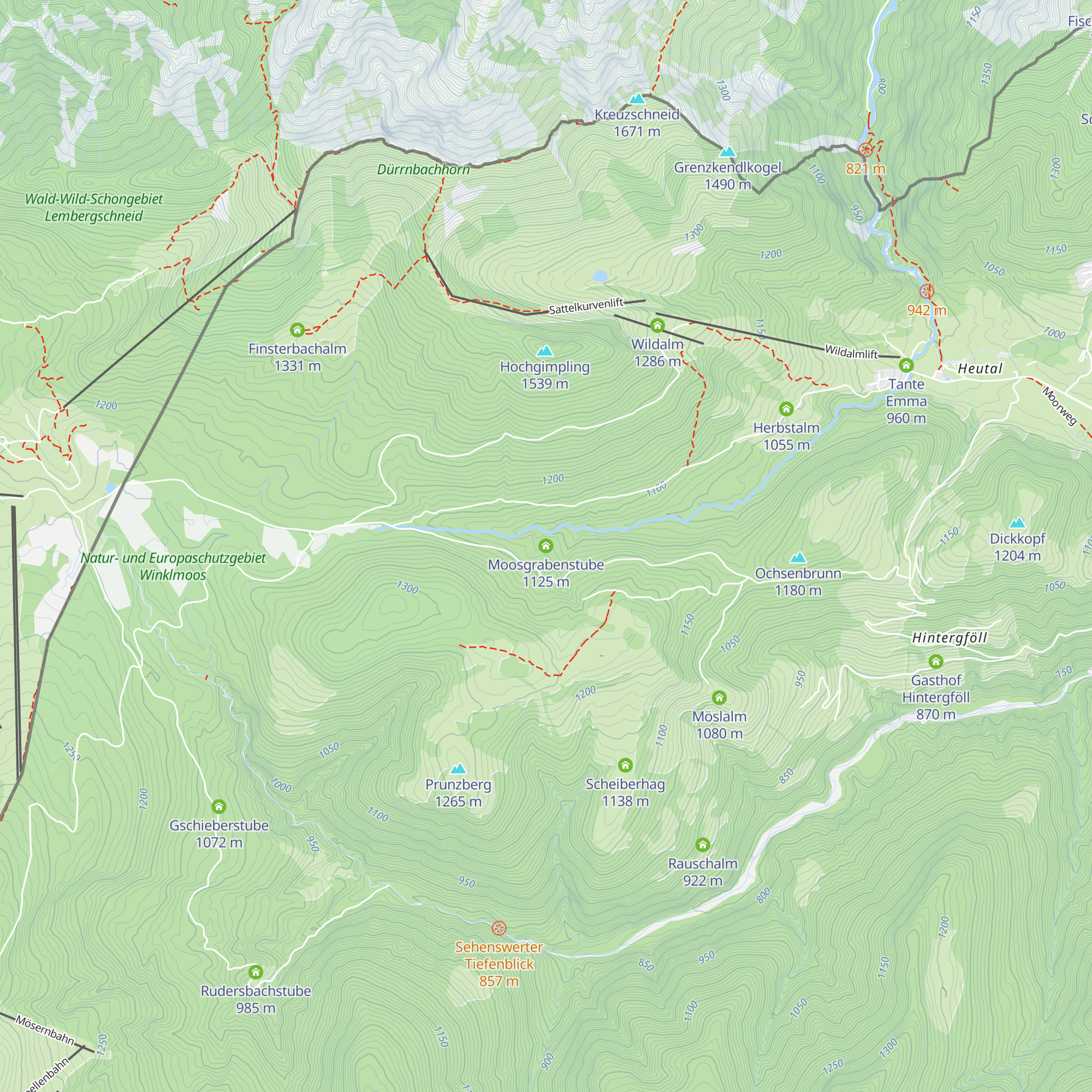 Moosgrabenstube map