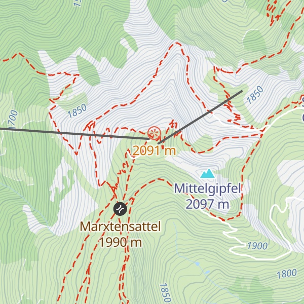 Map of Westgipfelhütte
