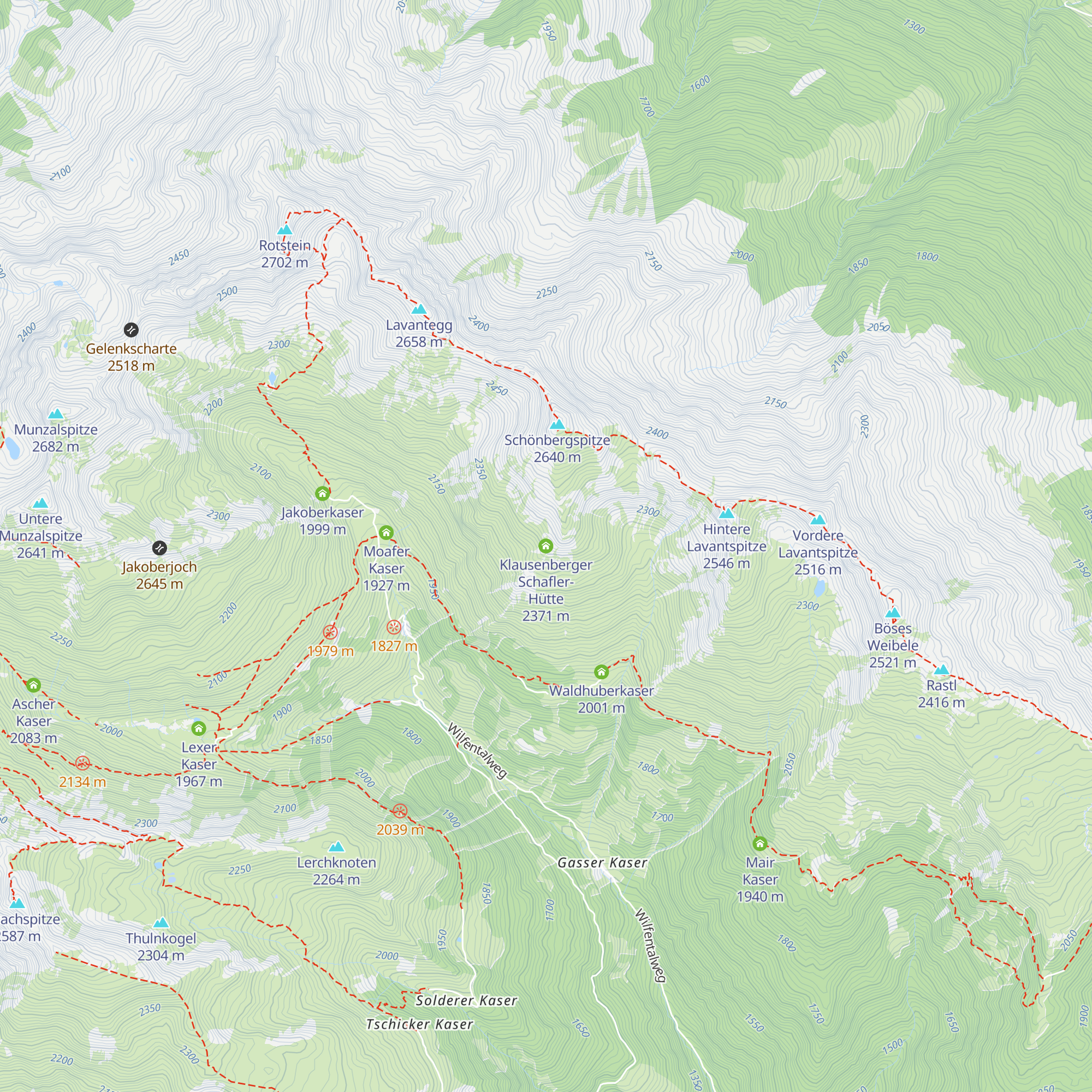 Klausenberger Schafler-Hütte map